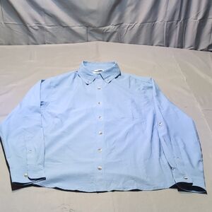 Coolibar Mens Blue Casual Button Down Shirt UPF 50+ Size M